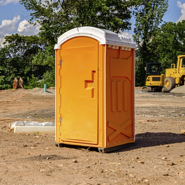 how often are the portable restrooms cleaned and serviced during a rental period in Mineral Springs